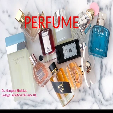 perfume used in cosmetics M Pharm sem 2.pptx