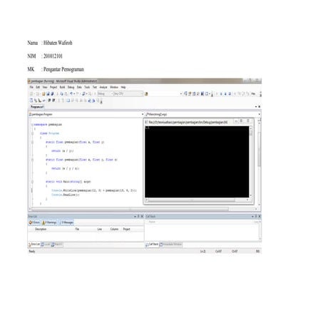 Perhitungan c# (c sharp)