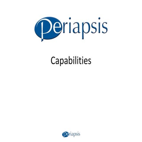 Periapsis Capabilities Slide Deck Version 1.0 | PPT