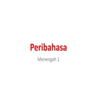 Peribahasa menengah 1