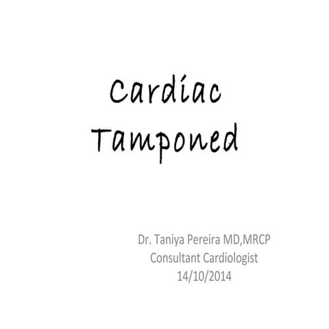 Pericardial compressive syndromes