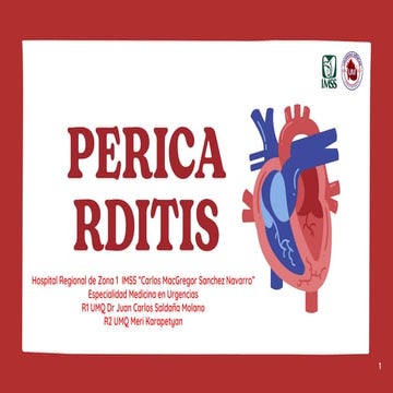 PERICARDITIS y fisiopatología de la misma