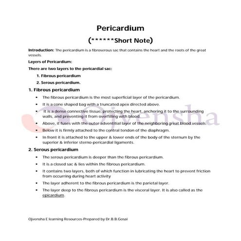 Pericardium and heart