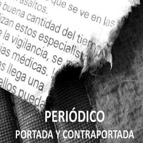 PERIÓDICO: PORTADA Y CONTRAPORTADA