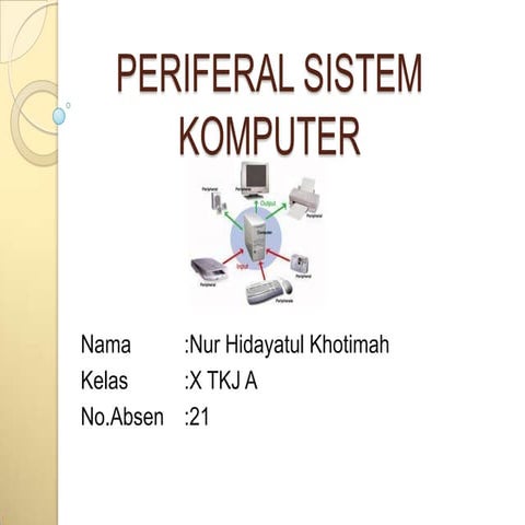 Periferal komputer Nur Hidayatul.K_X TKJ A_21