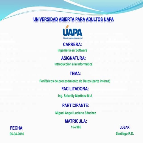 Periferico de procesamiento de datos