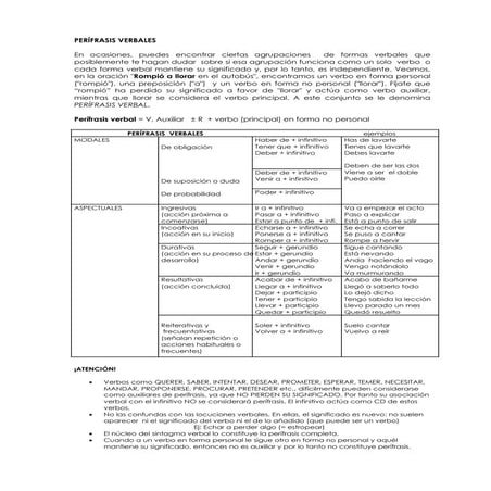 Perifrasis verbales