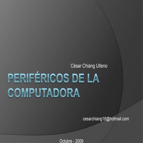 Periféricos de la Computadora