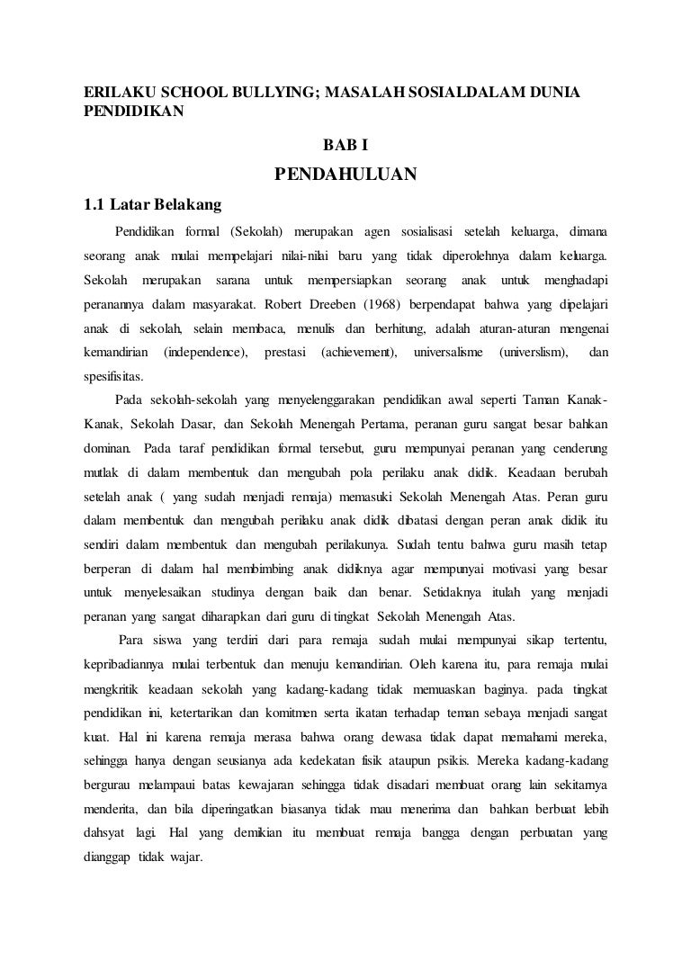 Contoh Rumusan Masalah Bullying - Download Contoh Lengkap Gratis ️