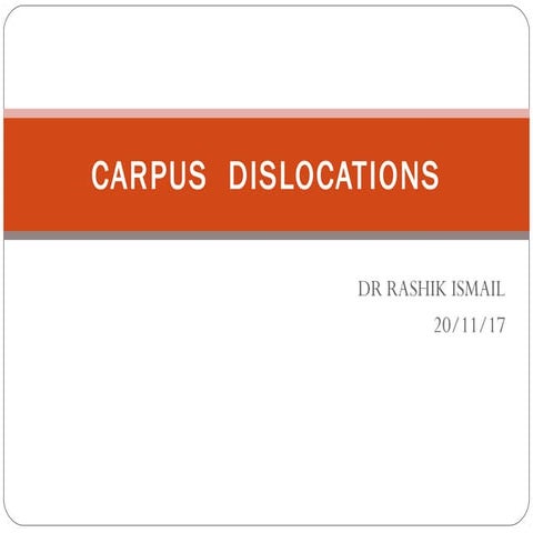 Perilunate dislocations