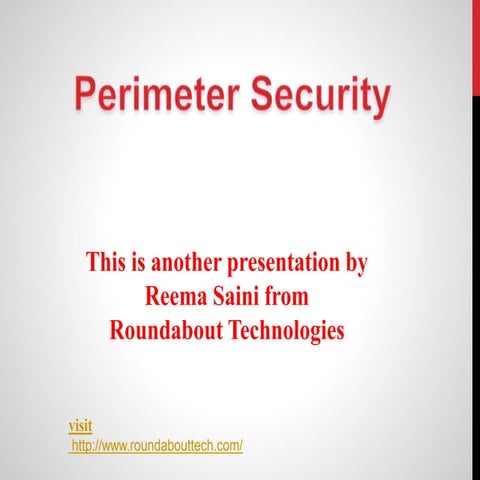 Perimeter security systems