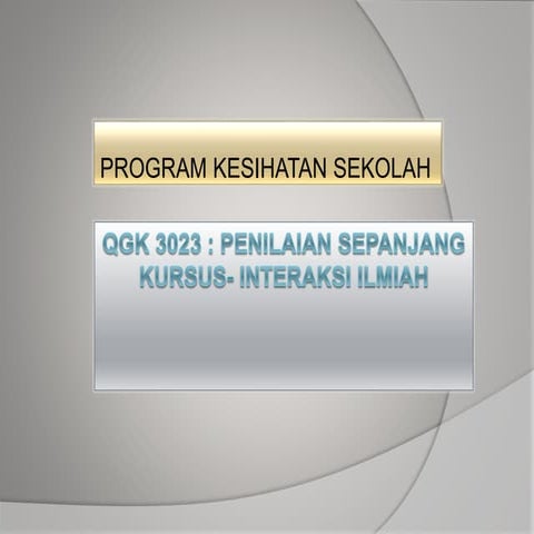 Konsep & Skop Program Kesihatan Sekolah | PPT