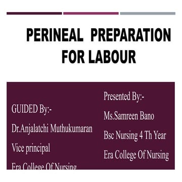 Perineal care