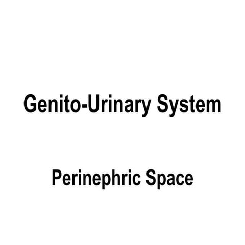 Diagnostic Imaging of Perinephric Space