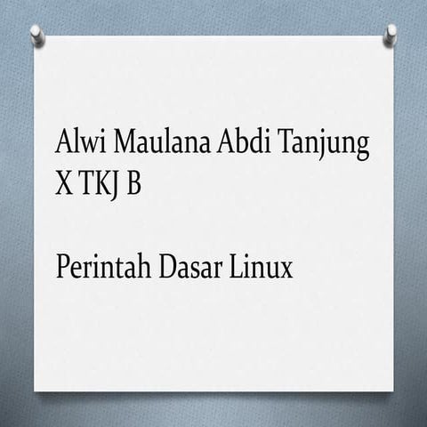 Perintah Dasar Linux