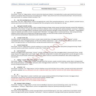 Perintah dasar linux