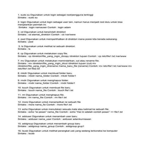 Perintah dasar linux ubuntu