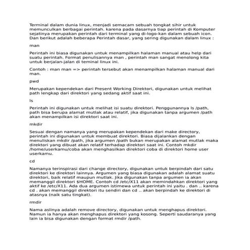 Perintah dasar terminal linux 2