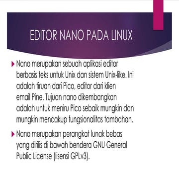 Perintah nano linux