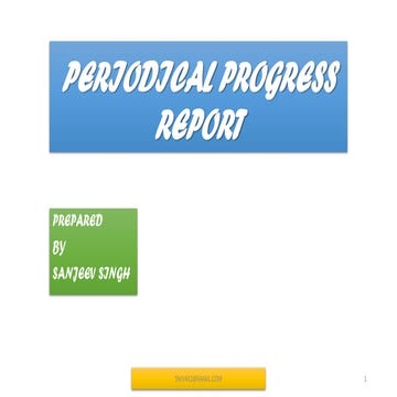 Periodical meeting report and progress report