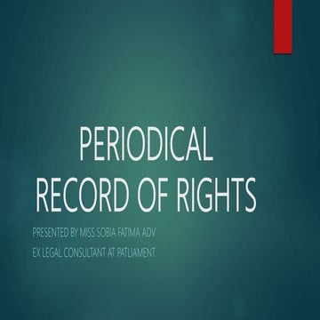 Periodical record of rights
