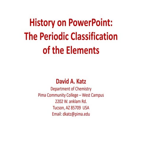 Periodic Classification - History.ppt