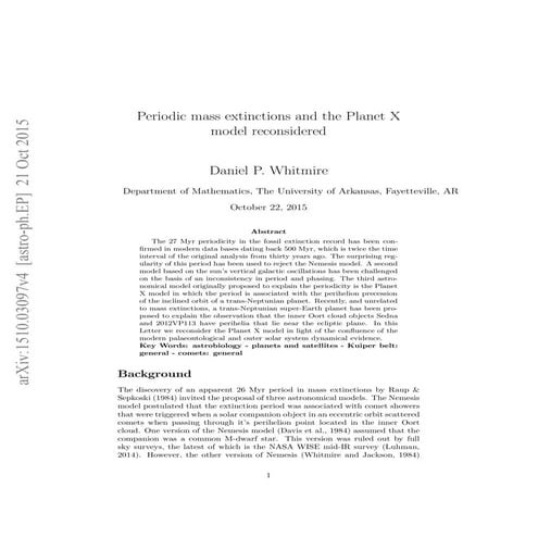 Periodic mass extinctions_and_the_planet_x_model_reconsidered