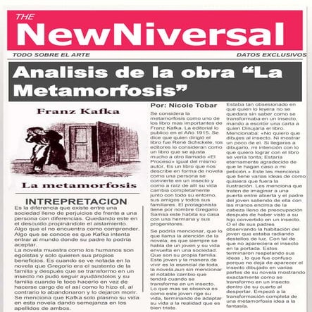 Periodico Estudiantil - la metamorfosis