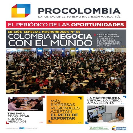 Periodico de oportunidades ProColombia    exportadores