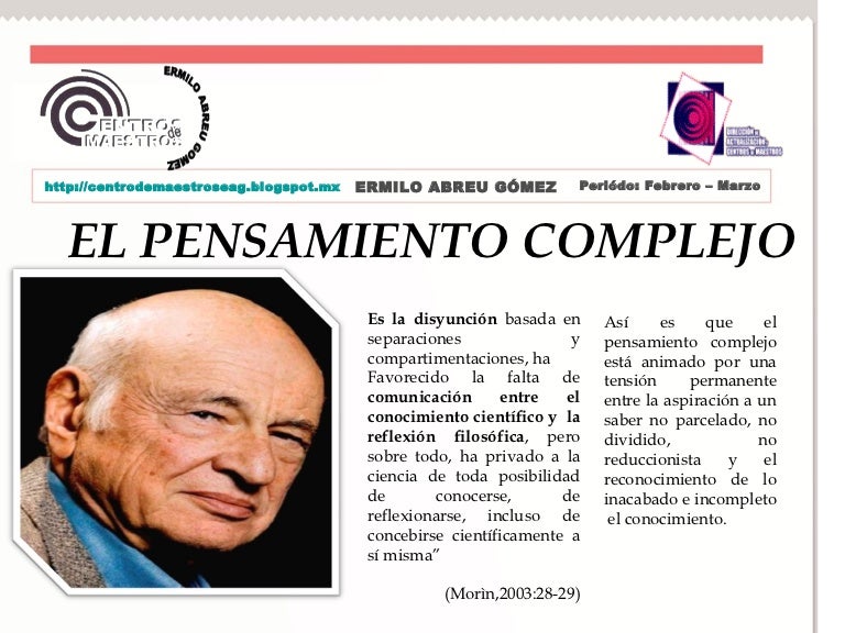 Pensamiento Complejo Edgar Morin