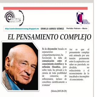 Pensamiento Complejo - Edgar Morin