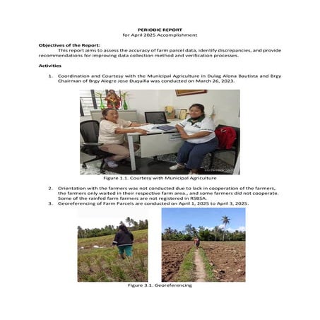 PERIODIC REPORT in farm agricultural land | PDF