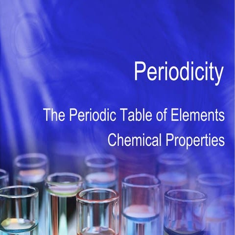 Periodic table and chemical properties