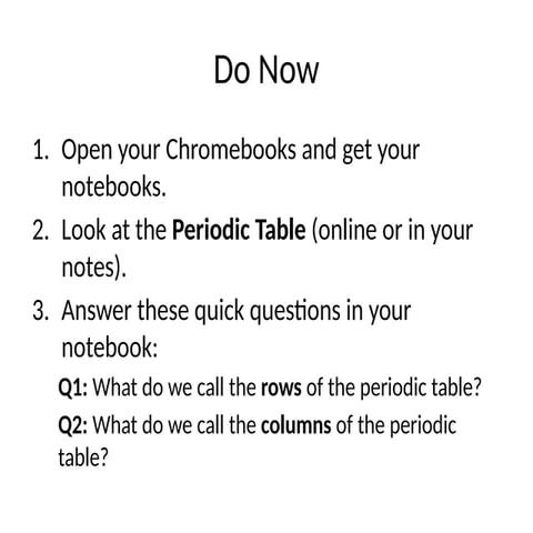 Chemistry project Class 10 CBSE(Periodic Table) | PPTX
