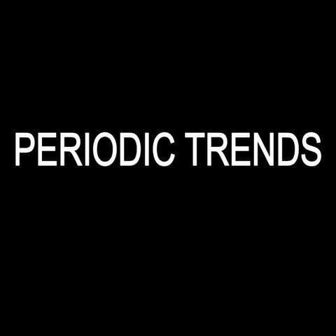 Periodic trends