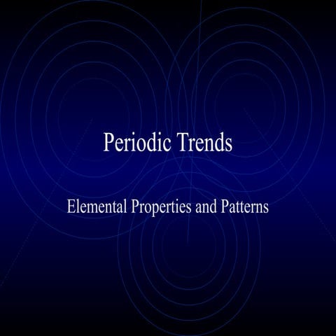 Periodic trends