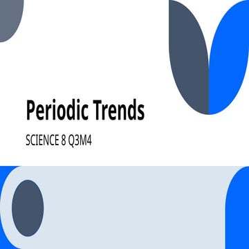 Periodic Trends Grade 8 Science Old Curriculum