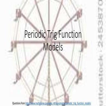 Periodic trig function models