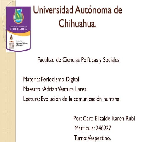 Evolucion de la comunicacion humana 