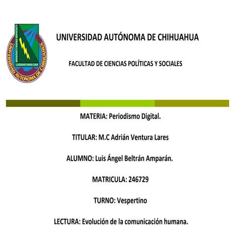 Evolución de la Comunicación Humana