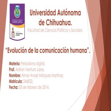 Evolución de la comunicación humana