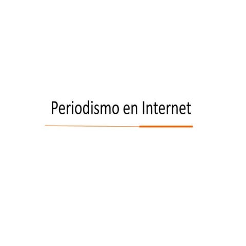 Periodismo en internet