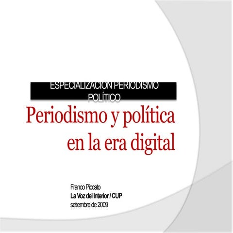 Periodismo Politico