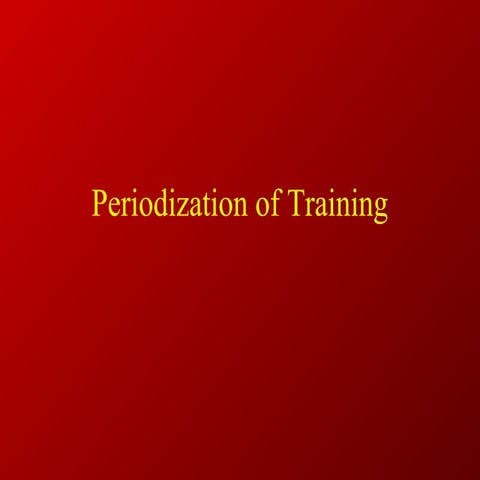 Periodization Review