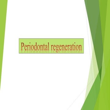 Periodontal regeneration