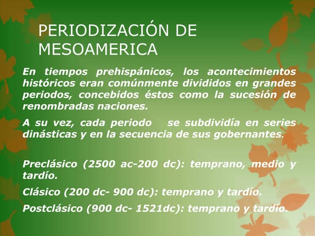 Periodos mesoamerica