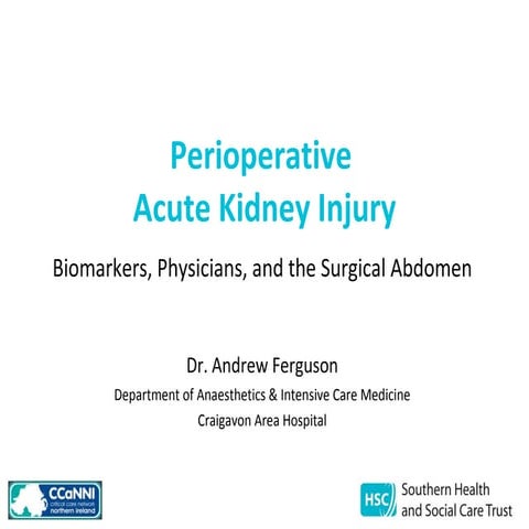 Perioperative acute kidney injury