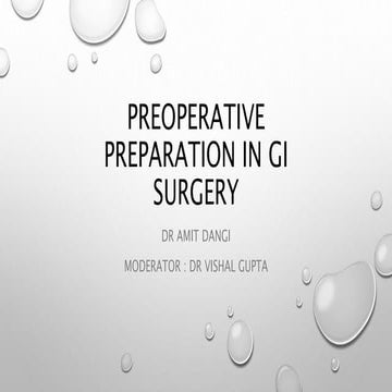 Perioperative Care in surgical patients | PPTX