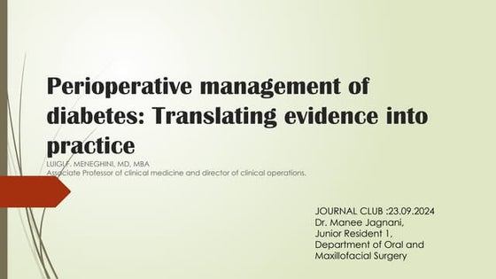 pre-operative diabetes management ppt.pptx | Endocrine and Metabolic ...