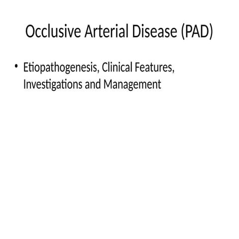 Comprehensive Overview of Peripheral Arterial Disease: Diagnosis and ...